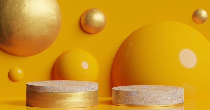 Abstract 3d render, Mock up podium for product presentation, abstract minimal concept, Showcase, geometric background, Product Presentation