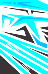 Abstract modern racing sport vector background. Abstract racing backgrounds for everyday use ranging from racing livery to car vinyl stickers and sports t-shirts.	