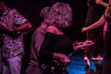 The abstract movement of the dance