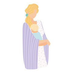 woman with baby