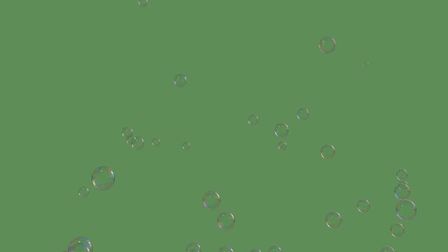 bunte seifenblasen fliegen isoliert und freigestellt  detail nahaufnahme animation