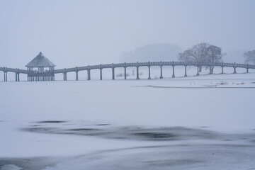 冬の鶴の舞橋