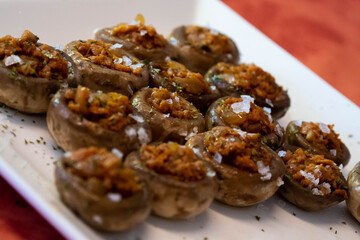 Textured Soy Stuffed Mushrooms