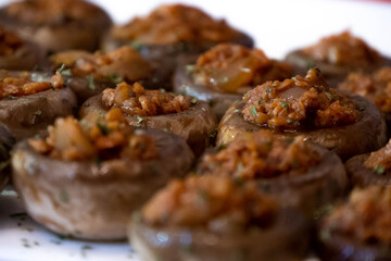 Textured Soy Stuffed Mushrooms