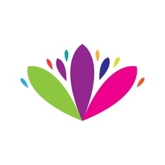 Rose flower Logo Template vector icon illustration