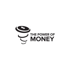 Money twist logo design template