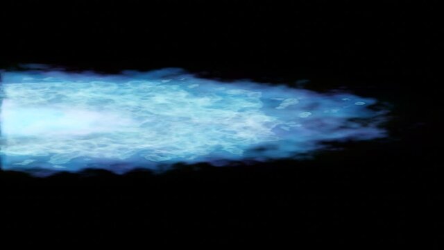 animierte realistische abgas flamme raketentriebwerk engerie plasma strahl verbrennt treibstoff vfx isoliert und freigestellt