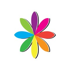 Rose flower Logo Template vector icon illustration