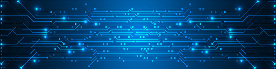Abstract Digital Technology Background, blue circuit board pattern, microchip, power line