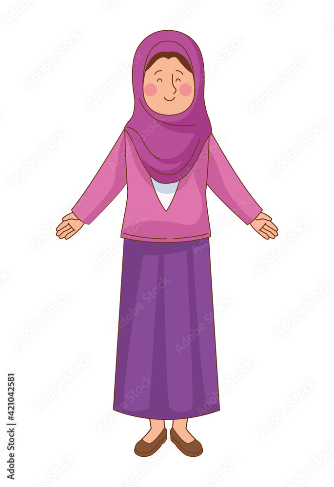 Canvas Prints girl arabic character