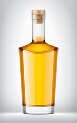 Glass Bottle on background. Cork version. 