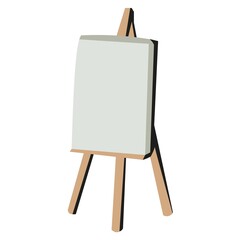 Easel. picture stand. owner image on white background