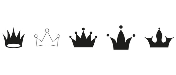 crown icons.crowns on white background
