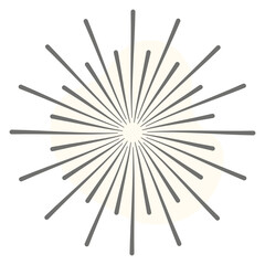 
Line art of sun rays, sunbrusting tattoo 

