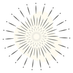 
Line art of sun rays, sunbrusting tattoo 

