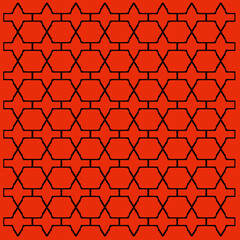 ETHNO DESIGN BLOCKS, AZTECS BLACK ORANGE