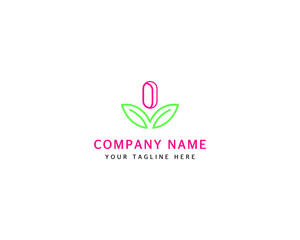 Medicine with Green Leafs Logo Design. vector illustration icon creative Medical , flower concept