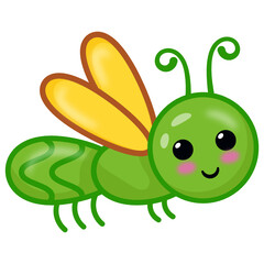 
Honey pollinator flying insect, flat cartoon of bee drone 

