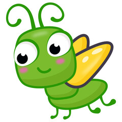 
Honey pollinator flying insect, flat cartoon of bee drone 

