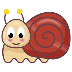 
Shelled gastropod, flat icon of snail 

