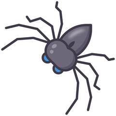 
Harvestmen, flat icon of arachnids 

