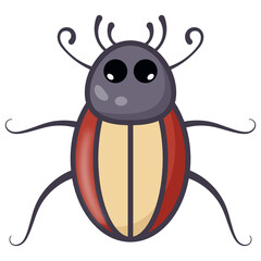 
Honey pollinator flying insect, flat cartoon of cute bee 

