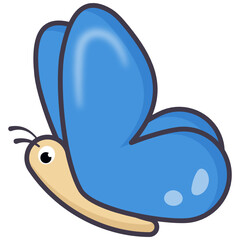 
Flying insect icon of flat cartoon style,  

