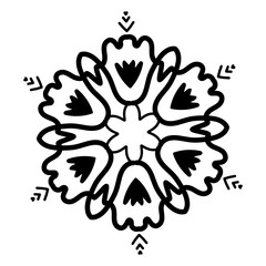 
A beautiful design icon of decorative flowers.

