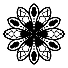 
A beautiful design icon of decorative flowers.

