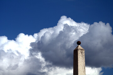 obelisk,white,cloud,sky,blue,marble,