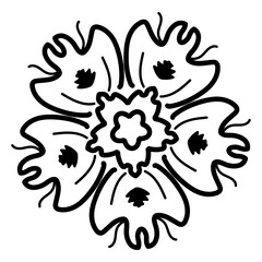 
A beautiful design icon of decorative flowers.

