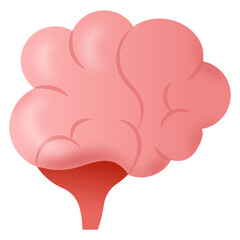 
Central body organ, cerebellum icon in flat design 

