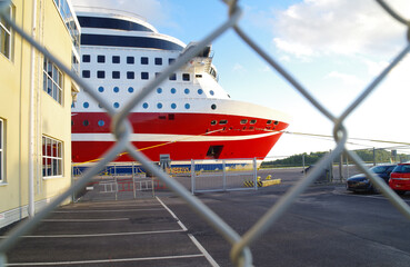 cruise ship docked in port
