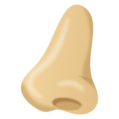 
Smelling organ icon in flat design 

