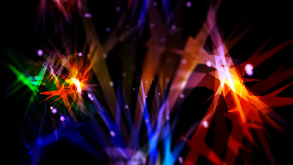 Abstract design and illustration of colorful and dynamic shape and light.
