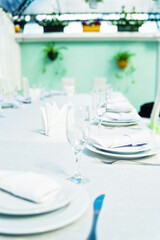 table setting for a dinner