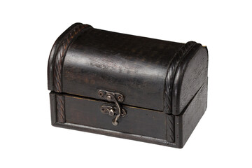 wooden box isolated on white