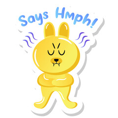 
A cute teddy bear with the sorry concept, sticker vector

