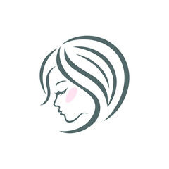 Modern beauty saloon logo. Vector illustration.