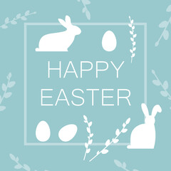 happyy easter greeting card- vector illustration