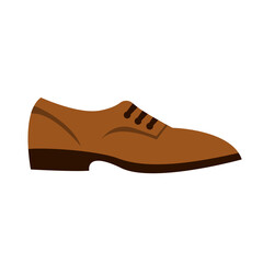 Men elegant classic shoe on a white background. Vector isolated illustration