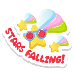 
A stars falling flat gradient vector

