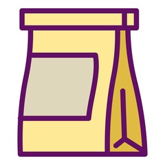 Sport nutrition paper package icon. Outline Sport nutrition paper package vector icon for web design isolated on white background