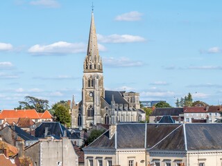 Obraz premium view of the church in Montmorillon France The City of Writing