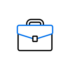 Briefcase vector icon isolated on the white