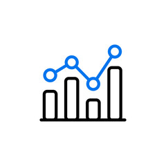 Obraz premium Graph in trendy vector icon. Finances sign