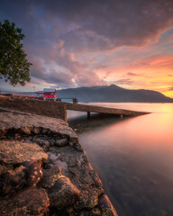 The charm of the twilight after the rain