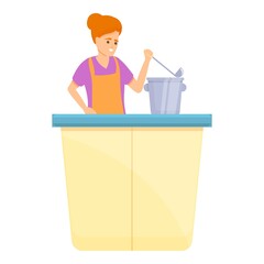 Weekend food volunteer icon. Cartoon of Weekend food volunteer vector icon for web design isolated on white background