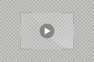 Video player for web and mobile apps flat style. Vector illustration.