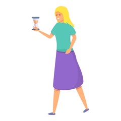 Time interaction icon. Cartoon of time interaction vector icon for web design isolated on white background